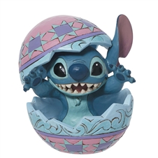 Jim Shore Disney Traditions | An Alien Hatched! - Stitch in an Easter Egg 6011919 | DBC Collectibles