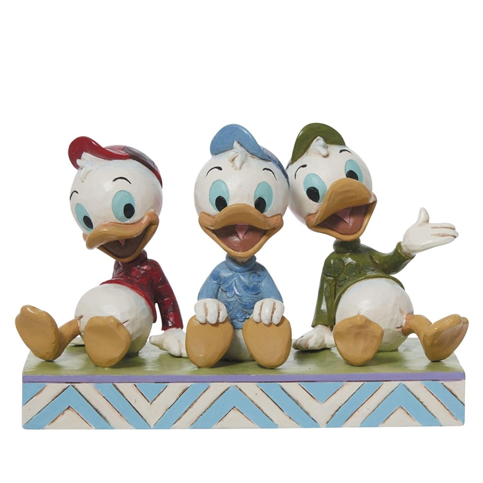 Jim Shore Disney Traditions | Terrific Trio - Huey Dewey & Louie Sitting 6011933 | DBC Collectibles