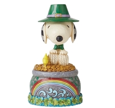 Peanuts by Jim Shore | Lucky Ol' Dog - Snoopy Pot of Gold 6011945 | DBC Collectibles