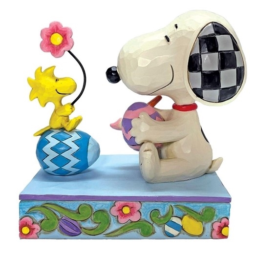 Peanuts by Jim Shore | Colorful Creations - Snoopy & Woodstock Easter Eggs 6011947| DBC Collectibles