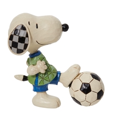 Peanuts by Jim Shore | Mini Snoopy Soccer Player 6011958 | DBC Collectibles