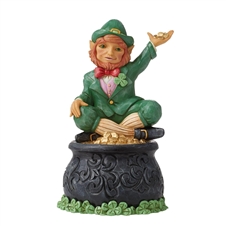 Jim Shore |  Your're My Pot of Gold - Leprechaun On Pot of Gold 6012263 | DBC Collectibles