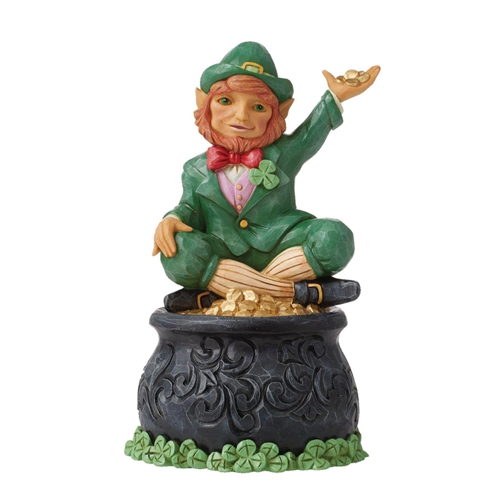 Jim Shore |  Your're My Pot of Gold - Leprechaun On Pot of Gold 6012263 | DBC Collectibles