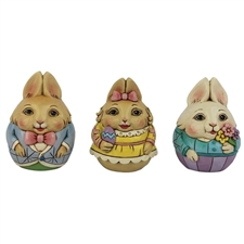 Jim Shore  | Set of 3 Bunny Egg Mini 6012273| DBC Collectibles