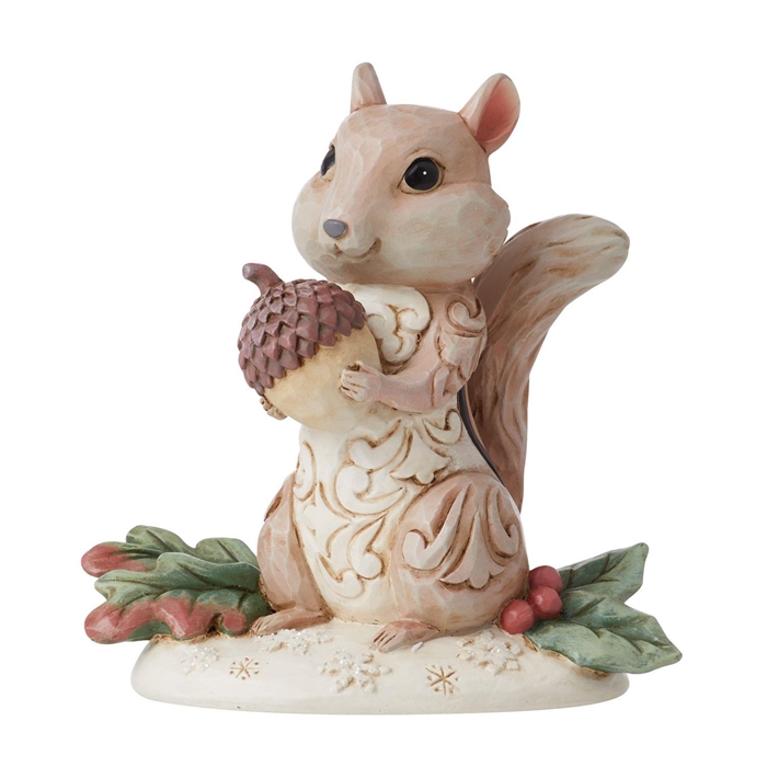 Jim Shore Heartwood Creek |  Woodland Chipmunk Holding Acorn 6012687 | DBC Collectibles