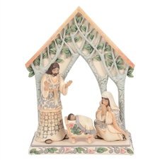 Jim Shore Heartwood Creek |  Holy Night of Wonder Woodland Holy Family/Creche Set 6012688 | DBC Collectibles