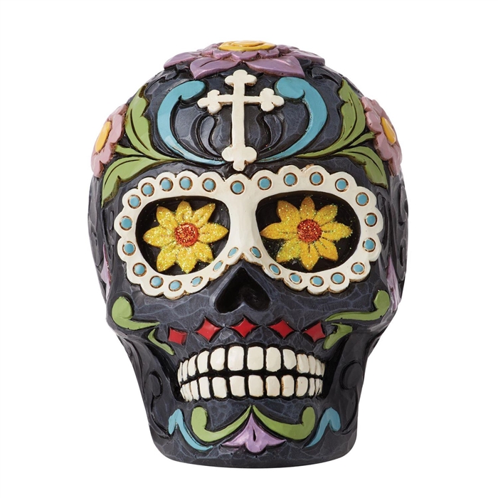 Jim Shore Heartwood Creek | Day of the Dead Black Skull 6012754 | DBC Collectibles
