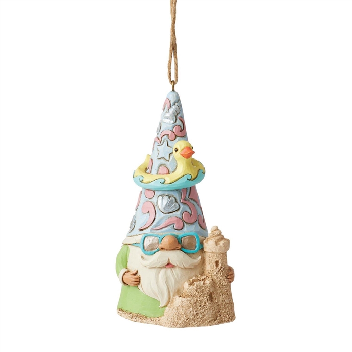 Jim Shore Heartwood Creek | Coastal Gnome Sandcastle Ornament 6012801| DBC Collectibles