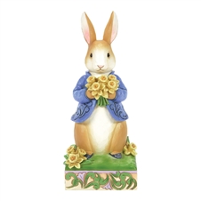 Jim Shore Heartwood Creek | Peter Rabbit with Daffodils 6014046| DBC Collectibles