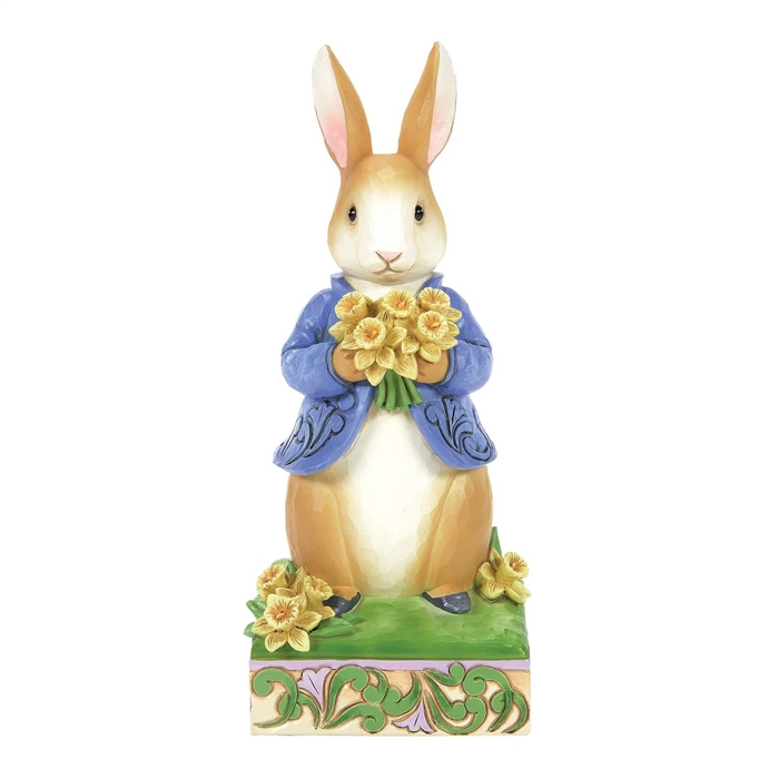 Jim Shore Heartwood Creek | Peter Rabbit with Daffodils 6014046| DBC Collectibles
