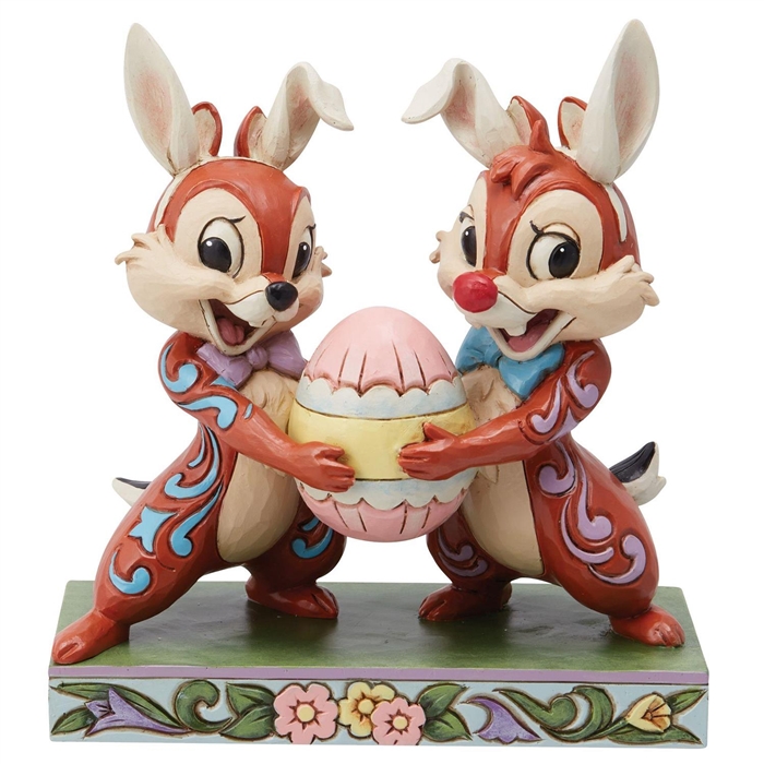 Jim Shore Disney Traditions | Mischievous Bunnies - Chip 'n Dale Easter 6014318 | DBC Collectibles