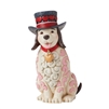 Jim Shore Heartwood Creek | My furr-ever Valentine - Love Themed Dog with Top Hat - 6014381 | DBC Collectibles