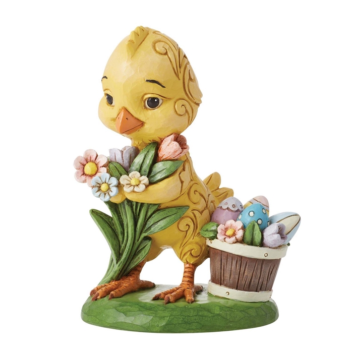 Jim Shore Heartwood Creek | One Cute Easter Chick - Pint Sized Easter Figure 6014393 | DBC Collectibles