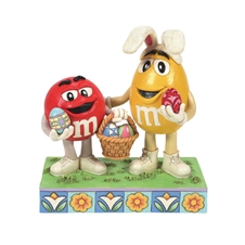 Jim Shore M&M'S | An Egg-cellent Hunt - M&M'S Red & Yellow Characters 6014812 | DBC Collectibles