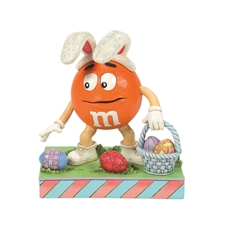 Jim Shore M&M'S | I Think I Found Another... - M&M'S Orange Character w/Basket 6014813 | DBC Collectibles