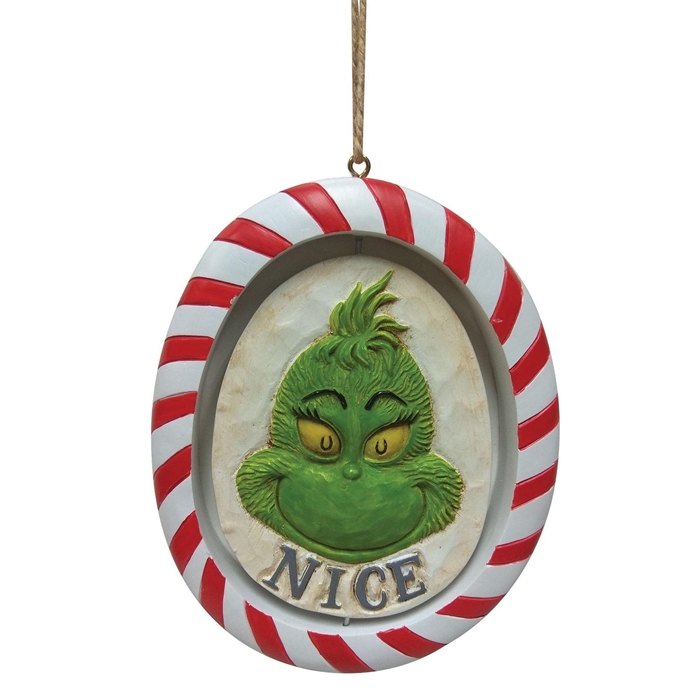 The Grinch by Jim Shore | Grinch Ornament - Grinch Rotating naughty or nice nd6010790 | DBC Collectibles