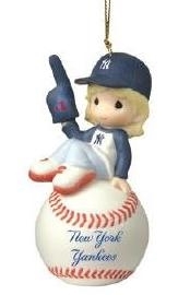 Precious Moments - I'm Your Number One Fan - Girl Yankees Ornament