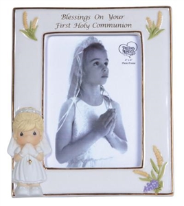 Precious Moments  - Blessings On Your First Holy Communion - Girl Frame