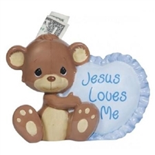 Precious Moments - Jesus Loves Me Bank - Boy