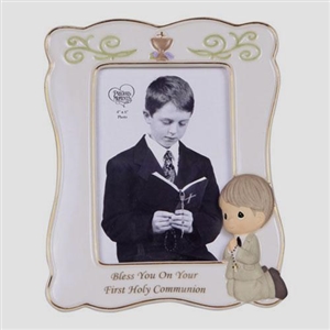 Precious Moments  - Bless You On Yor First Communion Photo Frame - Boy