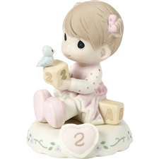 Precious Moments - Growing In Grace - Brunette Age 2 figurine