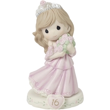 Precious Moments - Growing In Grace - Brunette Age 16 figurine