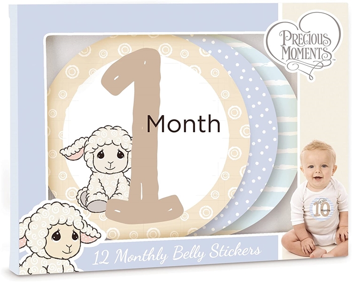 Precious Moments -  Lamb Monthly Stickers (Set of 12)