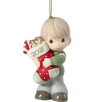 Precious Moments - You Fill Me With Christmas Cheer 2021 Dated Boy Ornament