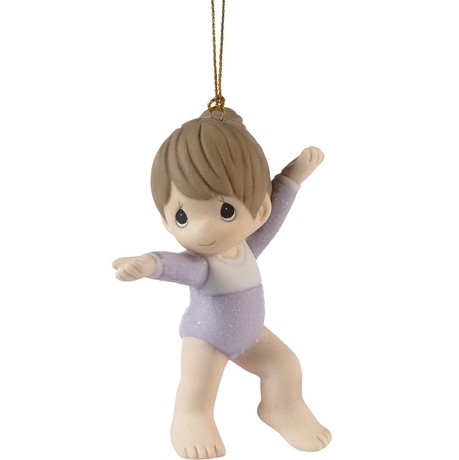 Greatness Is Already Inside You - Brunette Gymnasts Ornament