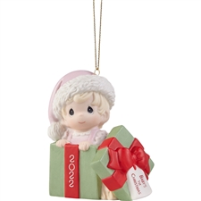 Precious Moments -  Baby's First Christmas 2022 Dated Girl Ornament 221005