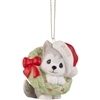 Precious Moments -  Wreathed In Christmas Joy 2022 Dated Dog Ornament 221008