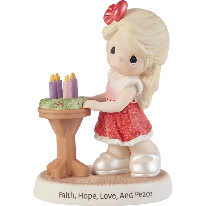 Precious Moments -  Wishing You Faith, Hope, Love, And Peace Figurine 221031