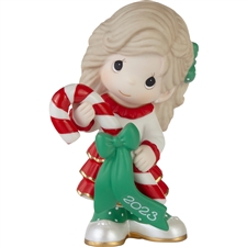Precious Moments - Sweet Christmas Wishes 2023 Dated Girl Figurine 231001