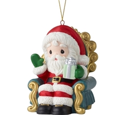Precious Moments - Santaâ€™s Here Bringing Cheer Annual Santa Ornament 231011