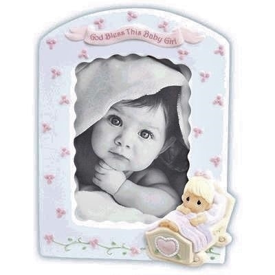 Precious Moments - God Bless This Baby Girl Photo Frame - Blonde