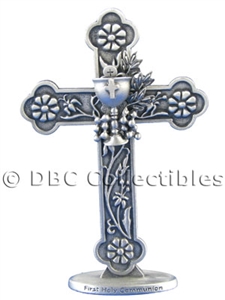 First Holy Communion Floral Standing Cross