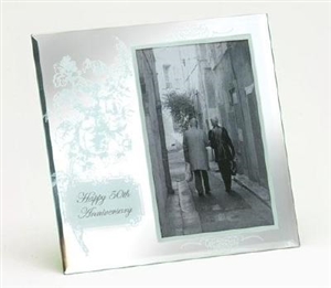 50th Glass Anniversary Photo Frame