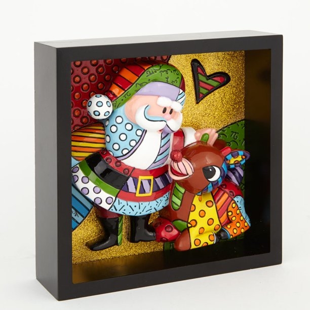 Rudolph And Santa Pop Art Block