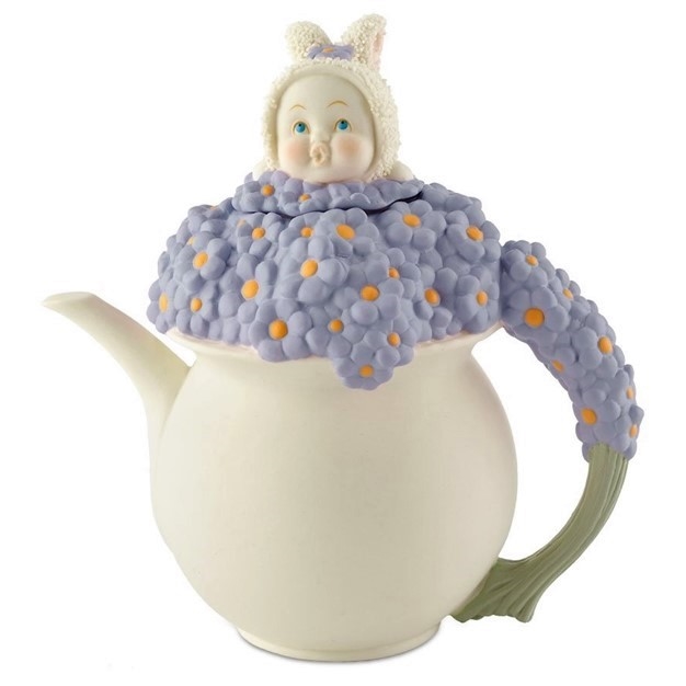 Snow Babies - Flowers for Bunny Teapot - Trinket Box