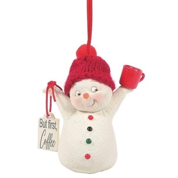 Snowpinions | But First, Coffee Christmas Ornament 6010023 | DBC Collectibles