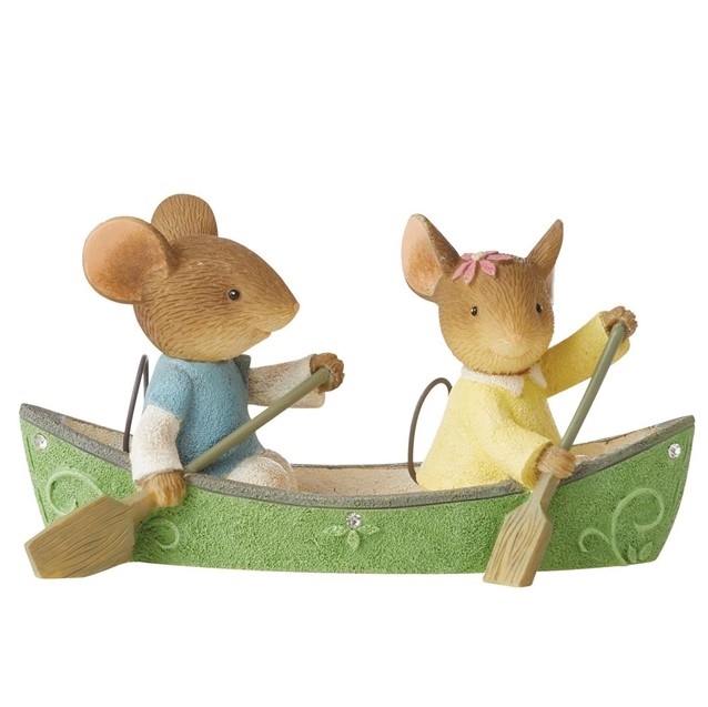 Tails with Heart | Canoeing couple mice  | 6013007 | DBC Collectibles