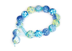 Bracelet 12mm Chunky Tie Blue Bikini