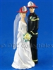 Mr And Mrs Firefighter Our Day Black Gear- Wedding Cake topper