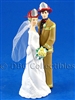 Mr And Mrs Firefighter Our Day Tan Gear - Wedding Cake topper