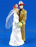 Mr And Mrs Firefighter Our Day Tan Gear - Wedding Cake topper
