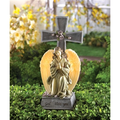 Blessed Angel Cross Solar Light