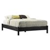 Contemporary Platform Grey Black Wood Finish Bed - Full Size