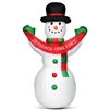 6 Feet Inflatable Christmas Snowman with LED Lights Blow Up Outdoor Yard Decoration