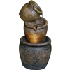 Venetian 3 Water Pot 27-inch Lighted Zen Fountain