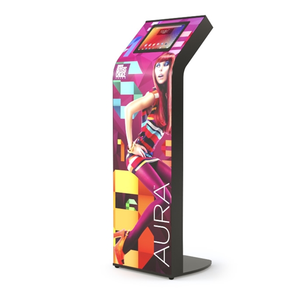 The Armodilo AURA tablet and iPad kiosk stand is one of the most attractive customizable tablet display systems. AURA will give you maximum exposure and flexibility for your tablet display goals from info kiosks, to check-in & registration.